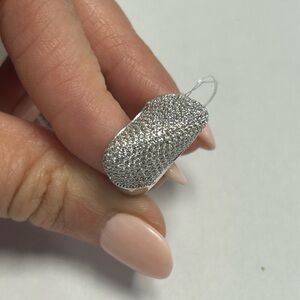 ‎‏Suzy Levian Sterling Silver White CZ Pave Ring NWT